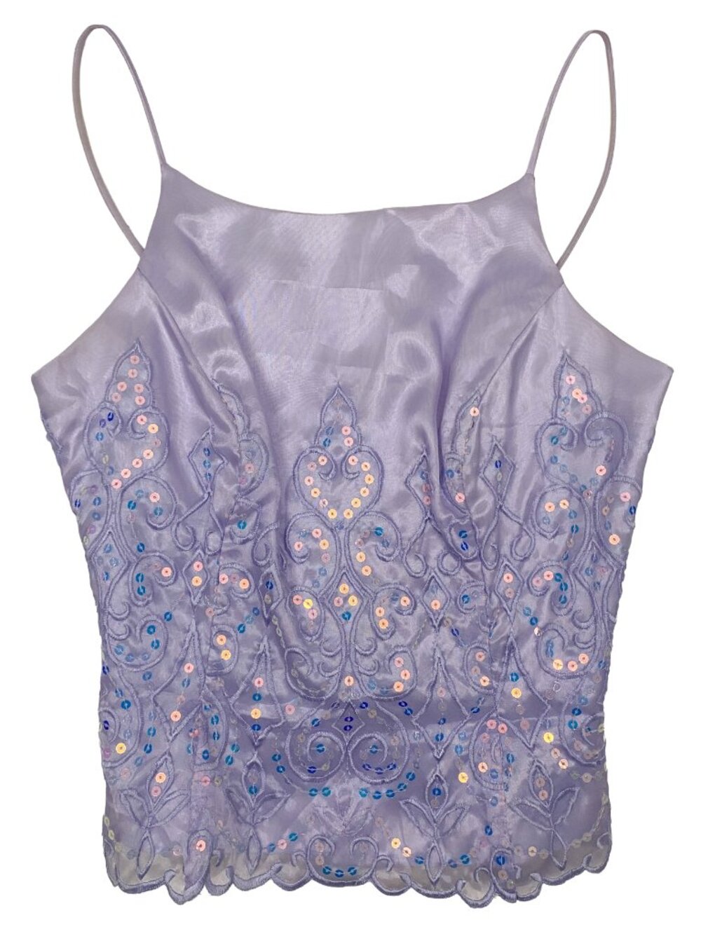 Y2K Lavender embellished and embroidered fairy tank top